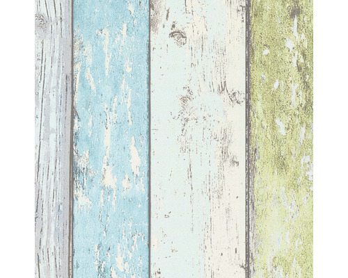 Vliesbehang 8550-77 Best of Wood'n Stone plankhek blauw/groen