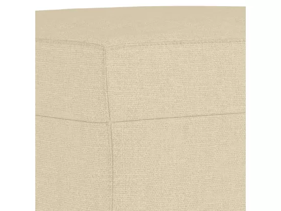 Ensemble de canapés 3 pièces avec coussins Crème Tissu