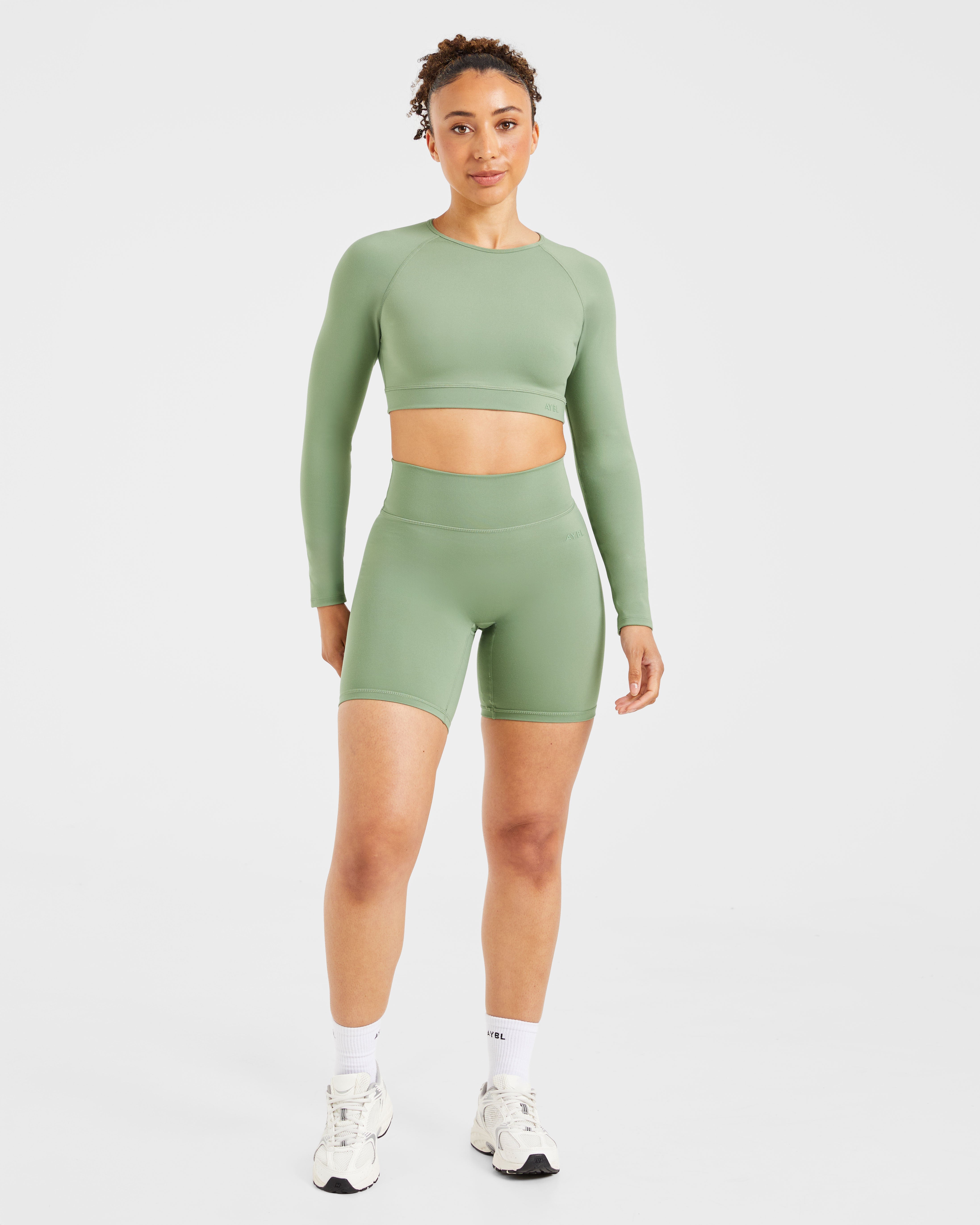 Staple Long Sleeve Crop Top