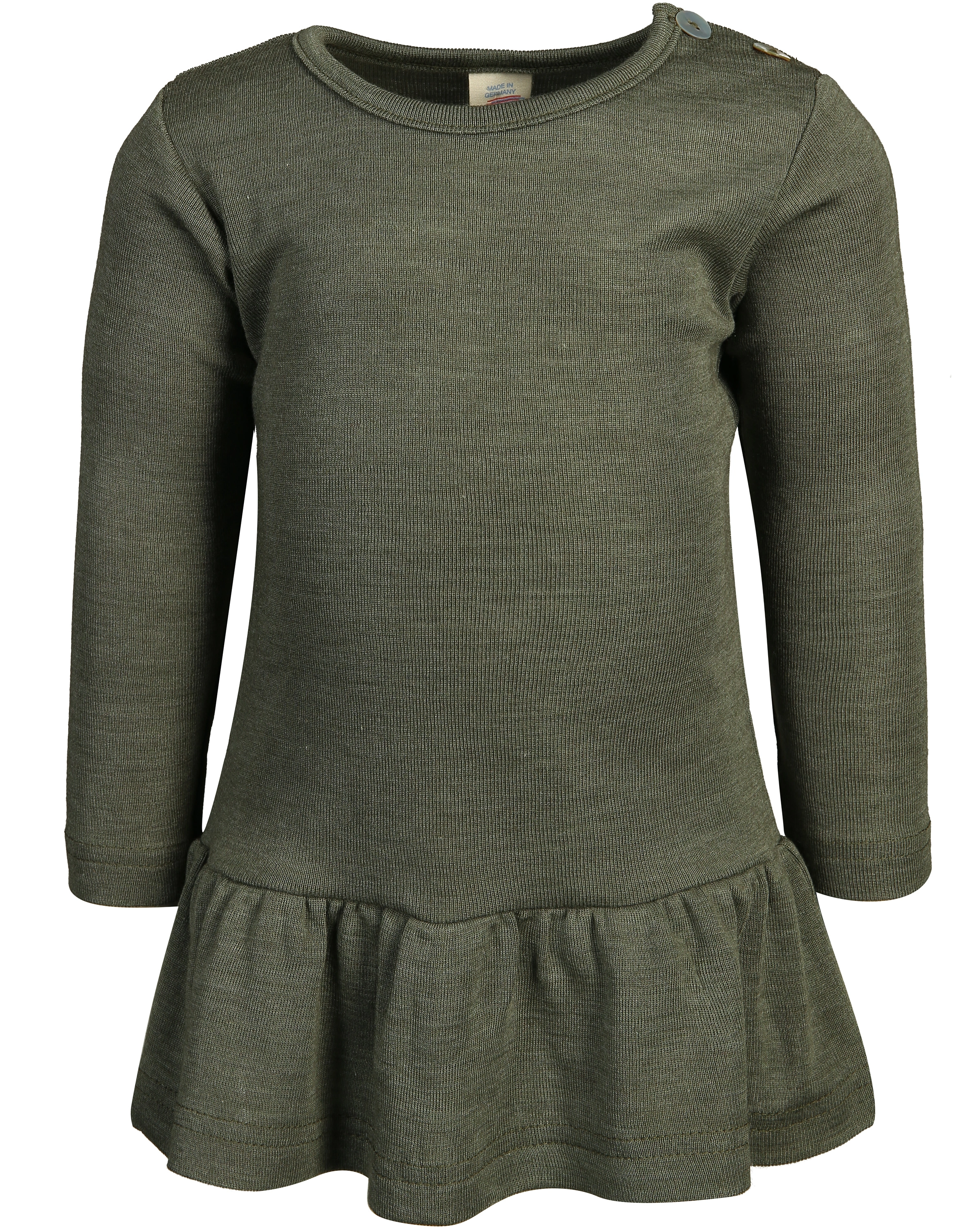 Langarmshirt BABY GIRL mit Seide in olive