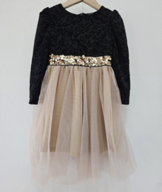 Fancy black & beige dress
