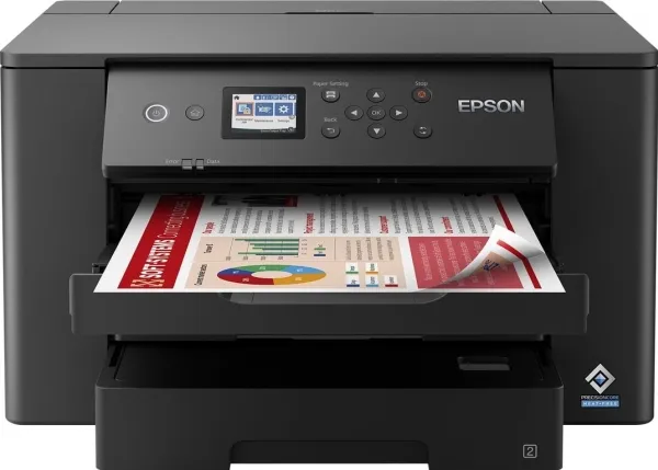 Epson WorkForce WF-7310DTW - Printer - farve - Duplex - blækprinter - A3 - 4800 x 2400 dpi - op til 25 spm (mono) / op til 12 spm (farve) - kapacitet: 500 ark - USB 2.0, LAN, Wi-Fi(n)