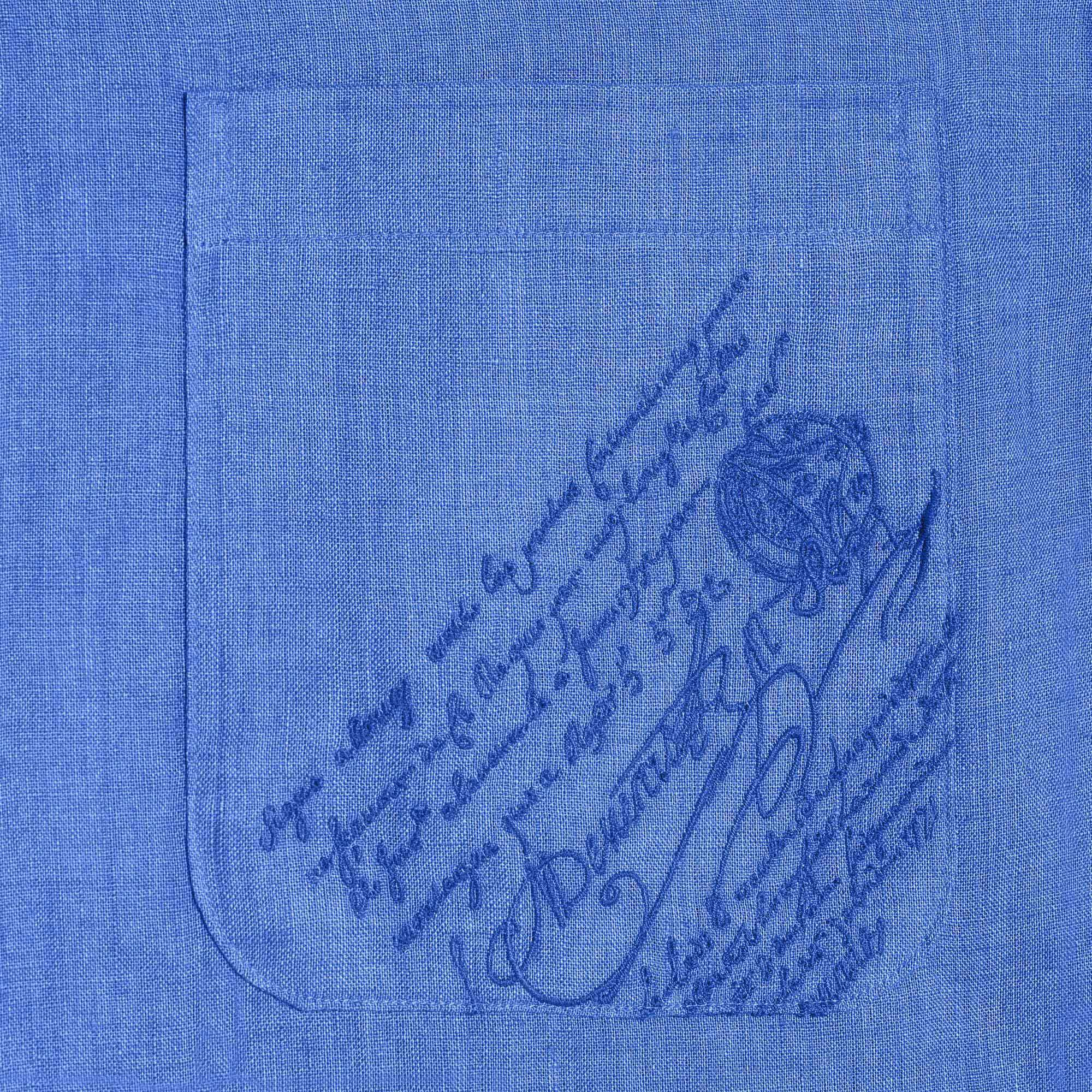 Chemise En Lin Avec Poche Scritto