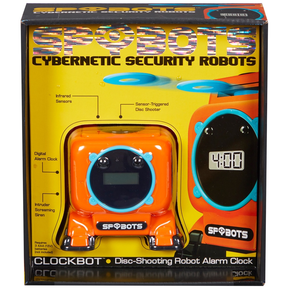 Spybots Clockbot Scheibenschießender Roboter-Wecker