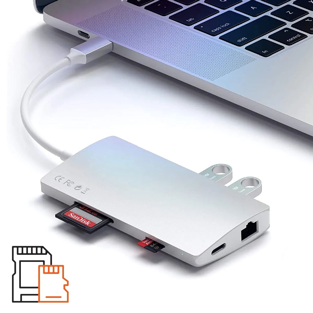 SATECHI Hub USB C - HDMI 4K + Ethernet + USB 60W V2