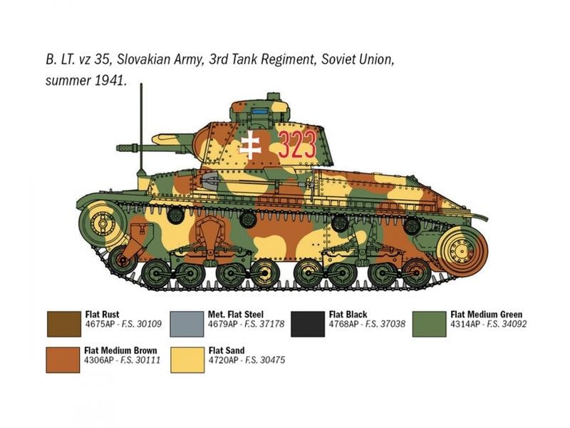 Italeri Bausatz Panzerkampfwagen 35 1:72 Panzer Modellbausatz im Massstab 1:35