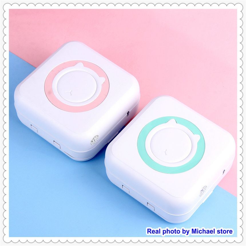 HOMTEC - USB oplaadbare Bluetooth thermische printer met papier