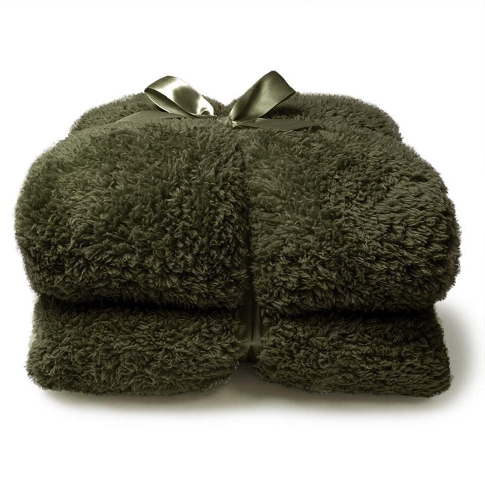 Unique Living - Teddy Plaid 150x200cm Winter Green
