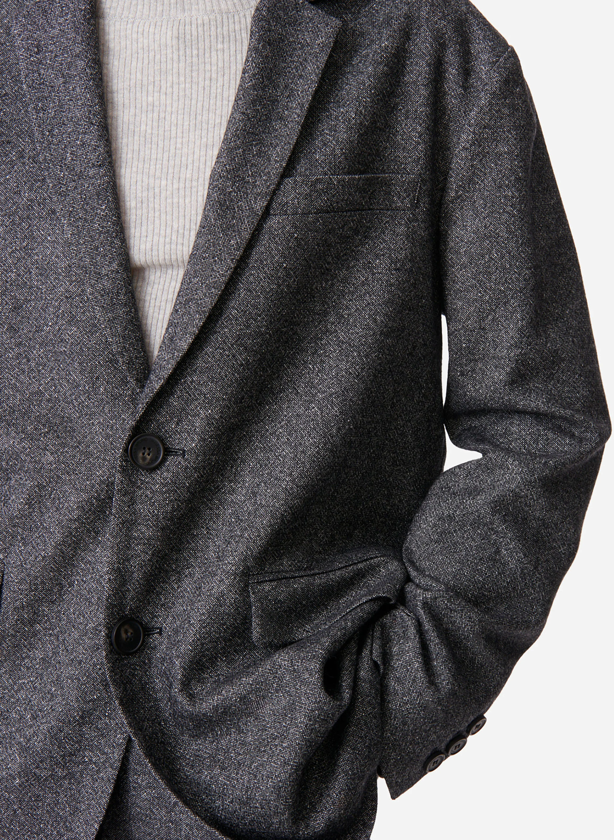 DARIA - Veste de tailleur en coton | Gris