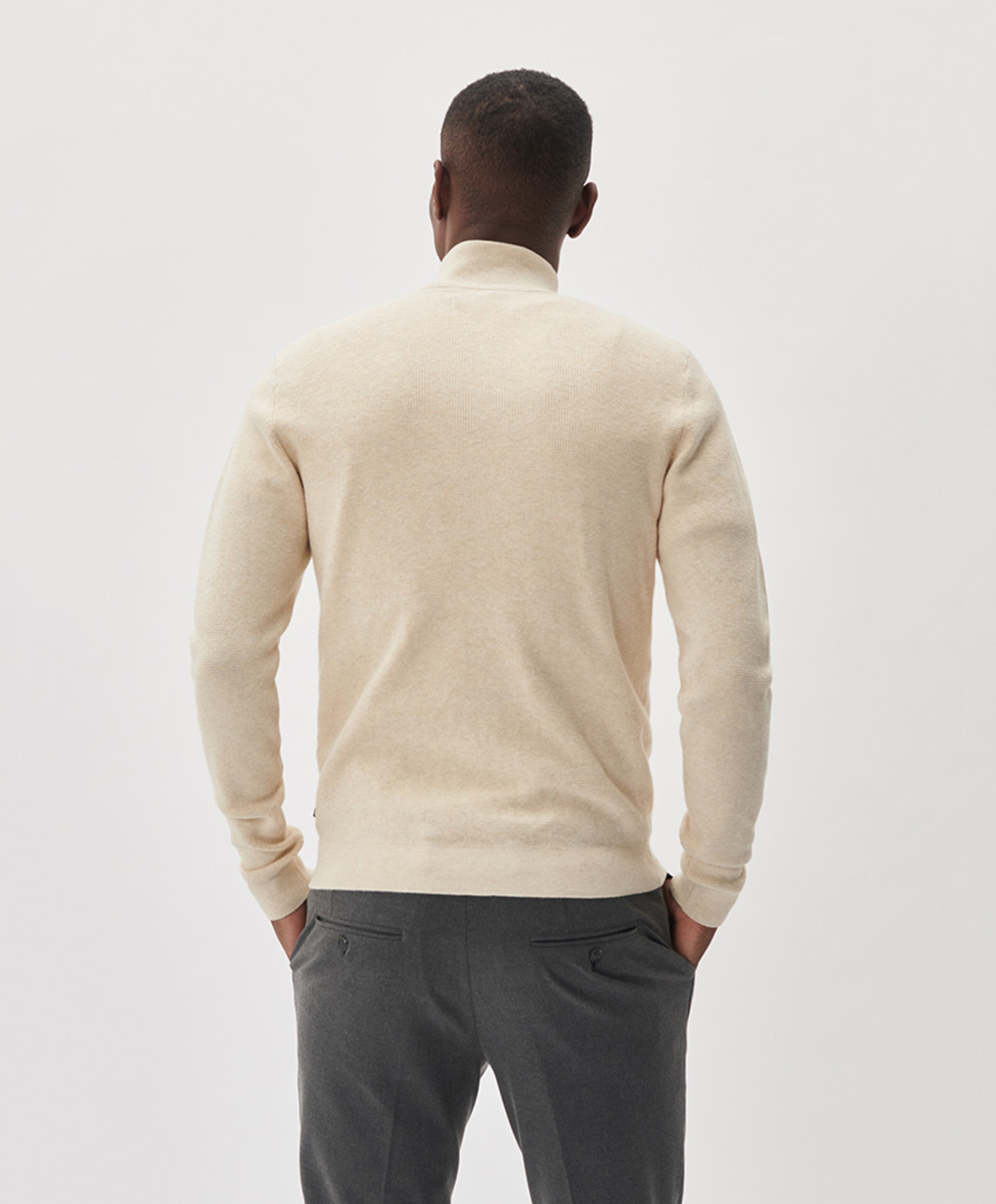 Matinique Trui met rits beige