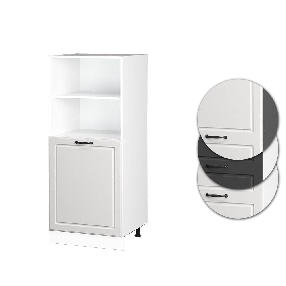 Vicco Backofenumbauschrank Küchenschrank Küchenzeile R-Line Landhaus 60 cm Weiß kleine Tür