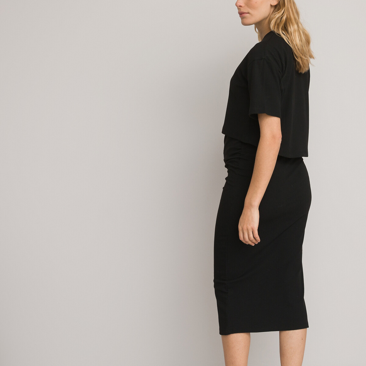 LA REDOUTE COLLECTIONS<br>Saia lápis para gestantes, comprimento midi 3/4