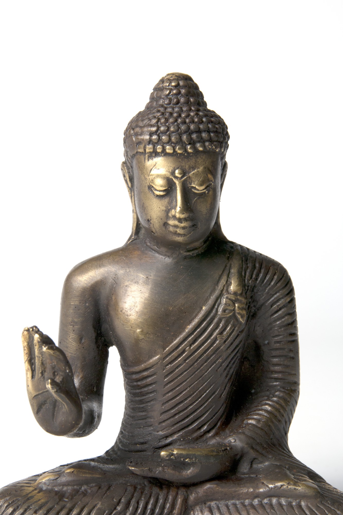 Bronzestatue 'Buddha sitzend', H 13 cm, B 10 cm, T 5 cm von fischer's lagerhaus