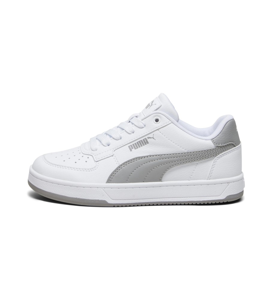 Tênis Puma Caven 2.0, branco e cinza.