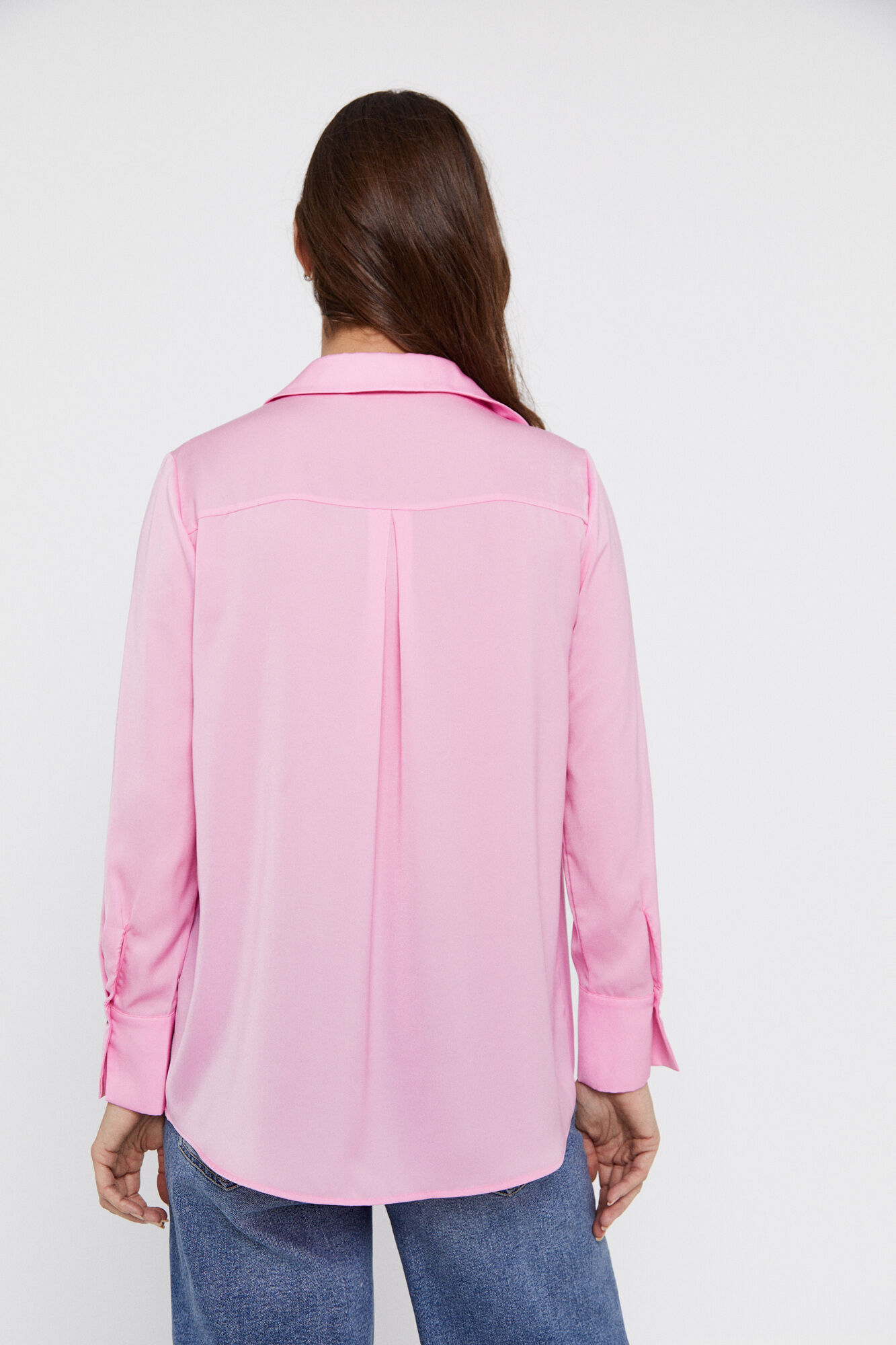 Camisa de cetim - Rosa