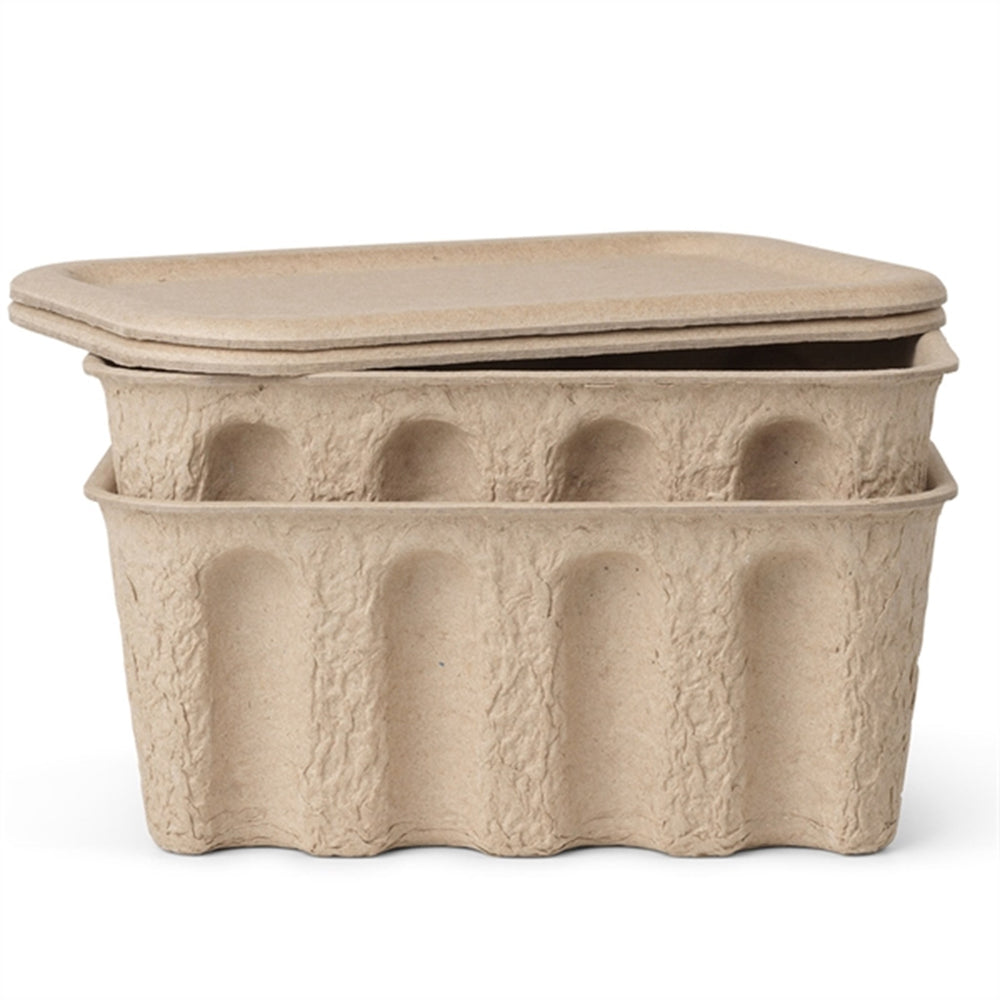 Paper Pulp Box Large 2 stk. - Ferm Living → Luksusbaby.dk
