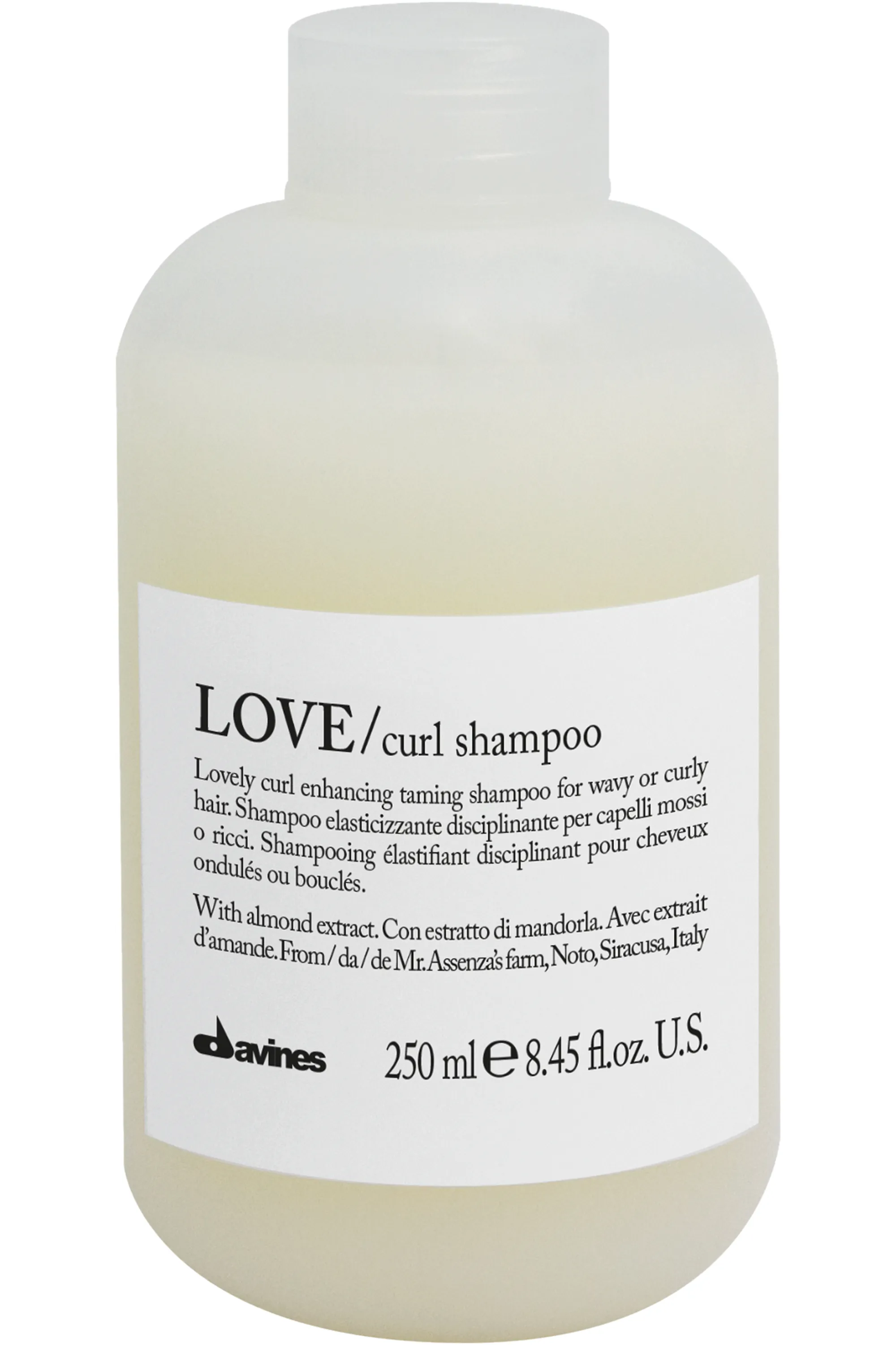 Davines Shampoing disciplinant pour cheveux ondulés et bouclés Love Curl-250 ml