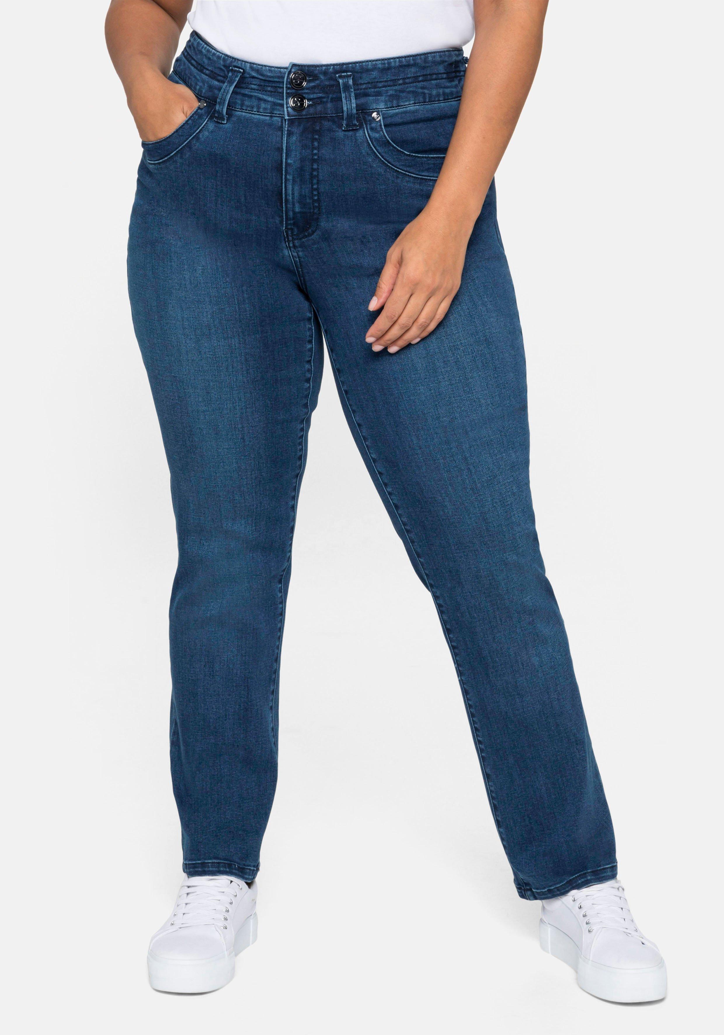 Gerade Jeans in Curvy-Schnitt MANUELA