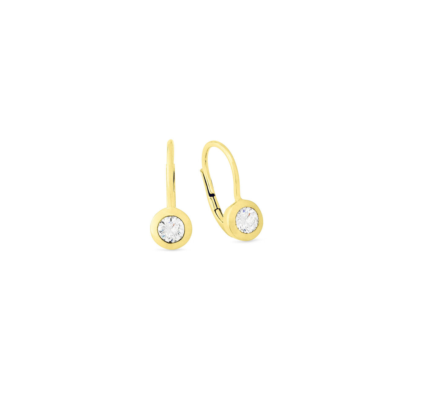 Elegante Ohrringe in Gelbgold mit Brillant