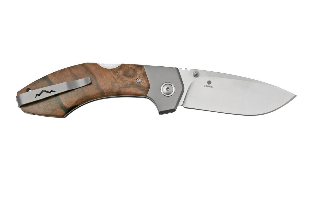 MKM Hero Stonewashed, Walnut Wood, Titanium Bolsters, zakmes