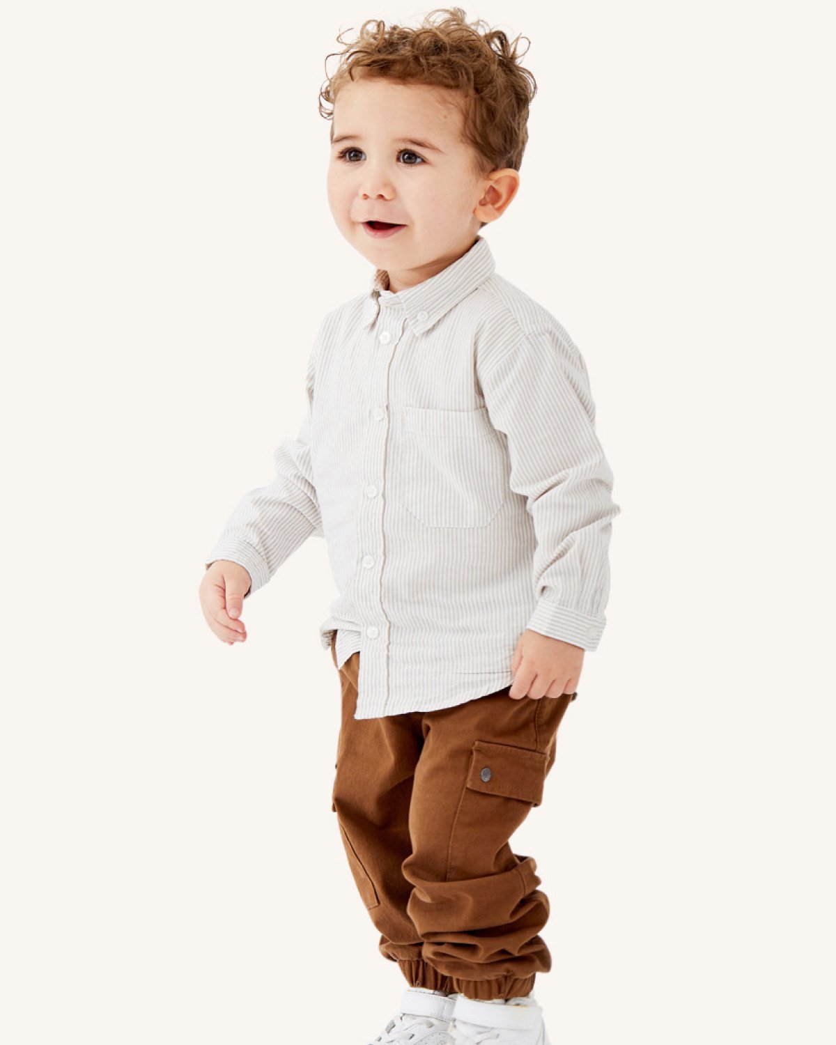 Flanellskjorte Barn – Myk og Elastisk Bomull | HCRuben Stripe