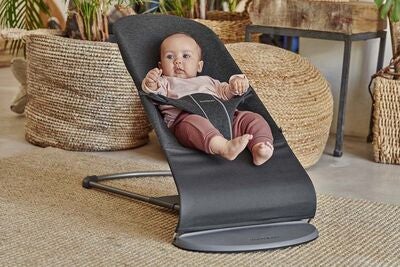 BabyBjörn Bliss Vippestol 3D Jersey, Svartgrå