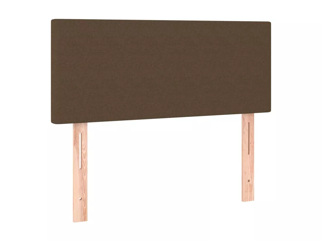Sommier tapissier et matelas et LED Marron foncé 90x190cm Tissu