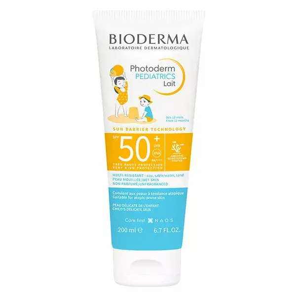 Loção Protetora Solar Infantil Bioderma Photoderm Pediatrics FPS 50+ 200ml