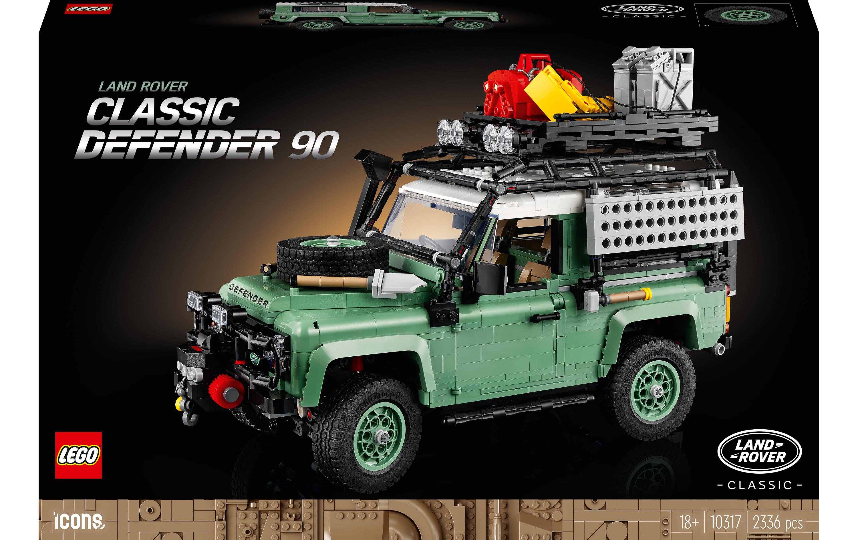 Icons Klassischer Land Rover Defender 90 10317<br>Geländewagen-Bausatz