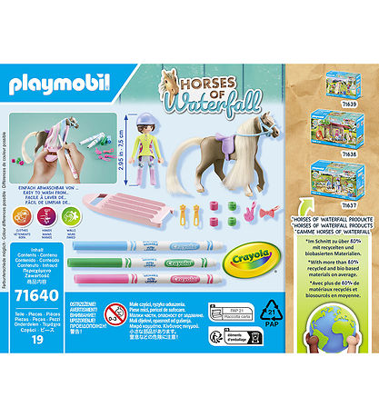 Playmobil Horses Of Waterfall - Vaskbar Heste-s?t - 71640 - 19 D
