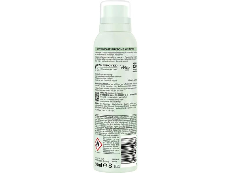 Schwarzkopf Taft Trockenshampoo Overnight Frische Wunder 15 Trockenshampoo erfrischt das Haar im Schlaf