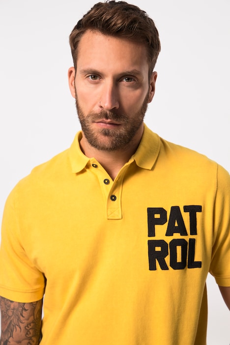Poloshirt, Halbarm, Pikee, Badges, bis 8 XL