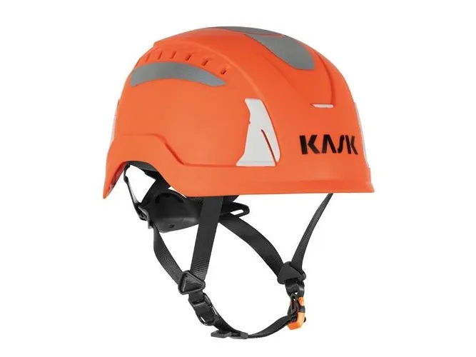 Sikk hjelm Primero Hi-vis m/hagerem oran