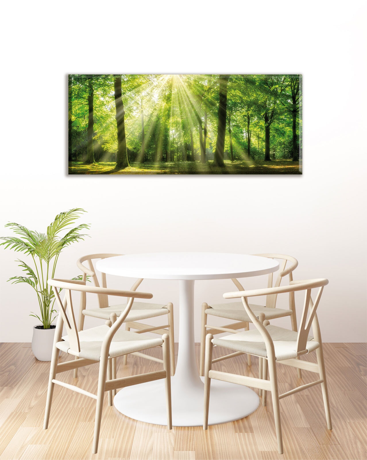 Keilrahmen grüner Wald 140 x 60