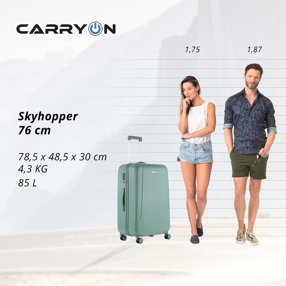 CarryOn Skyhopper 4 Wiel Trolley 78 olive