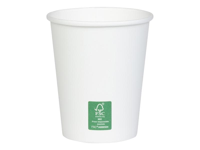 FURBER Einweg-Kaffeebecher 270 ml, 50 Stück Einwandige Pappbecher