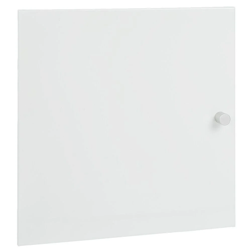 Porte Box Cube 32,2x32,2x1,2cm acier blanc avec poignée incluse