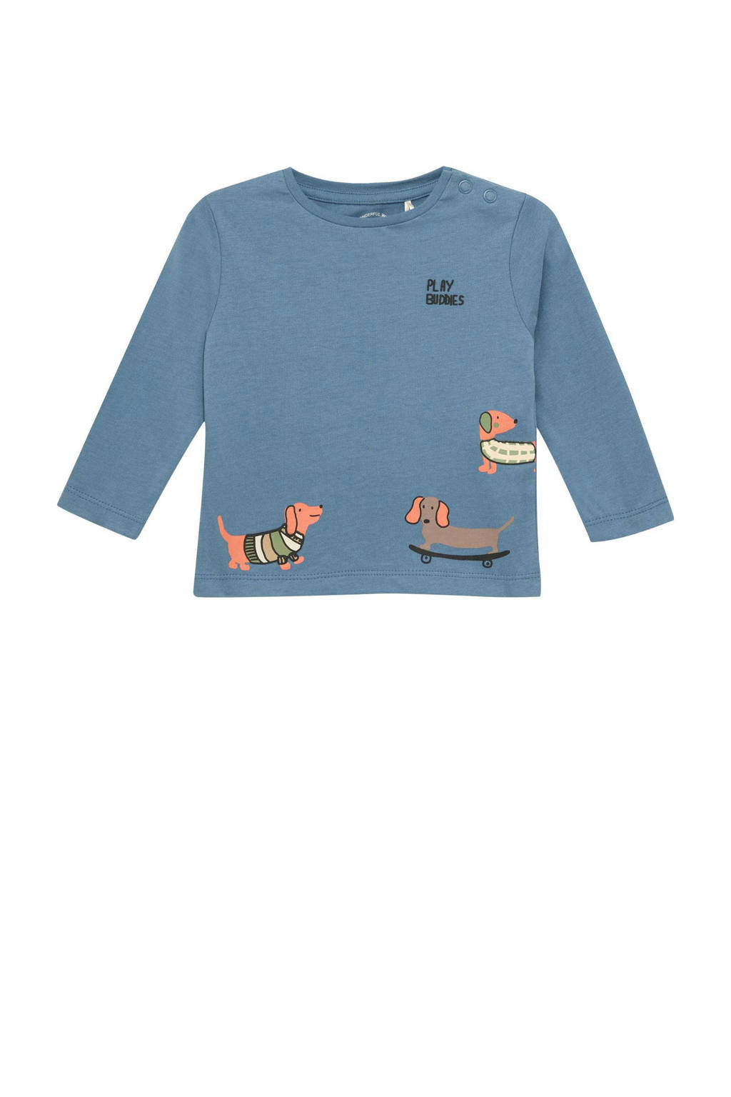 s.Oliver baby longsleeve met printopdruk lichtblauw