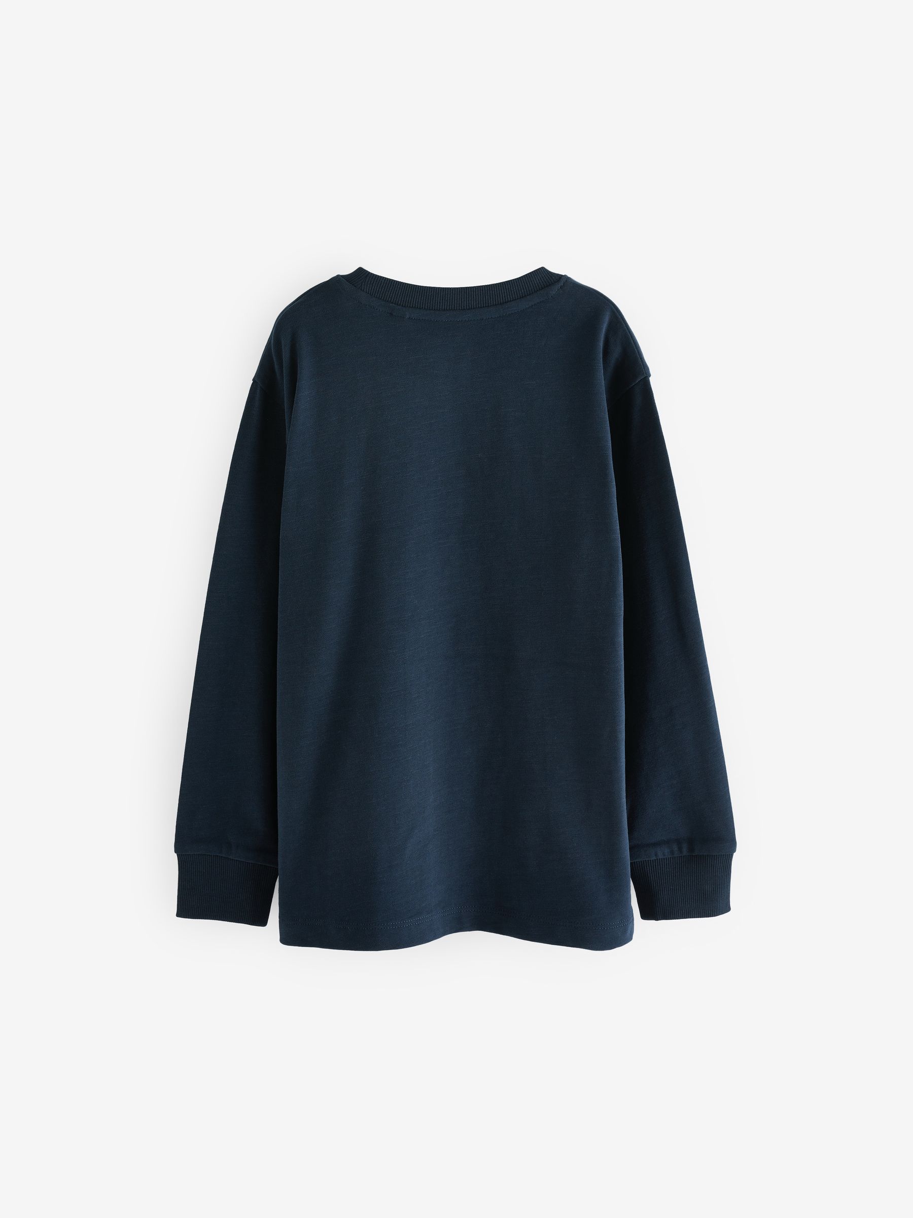 Marineblauw - Behaaglijk T-shirt met lange mouwen (3-16 jr)