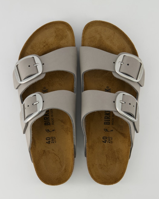 Birkenstock Arizona Big Buckle Pantoletten in Grau