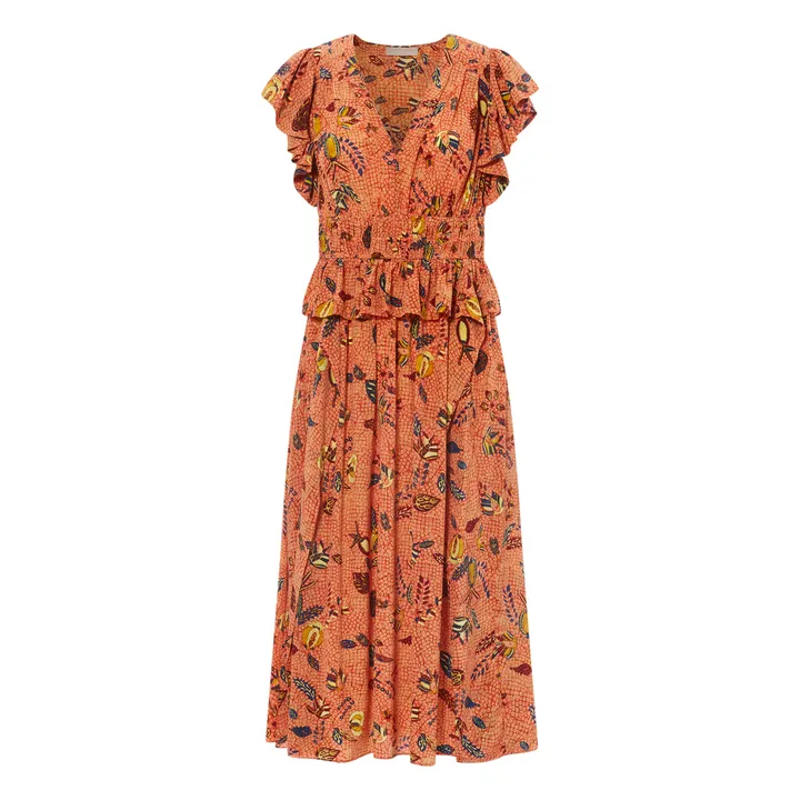 Ulla Johnson Robe Brielle Soie | Rose pêche