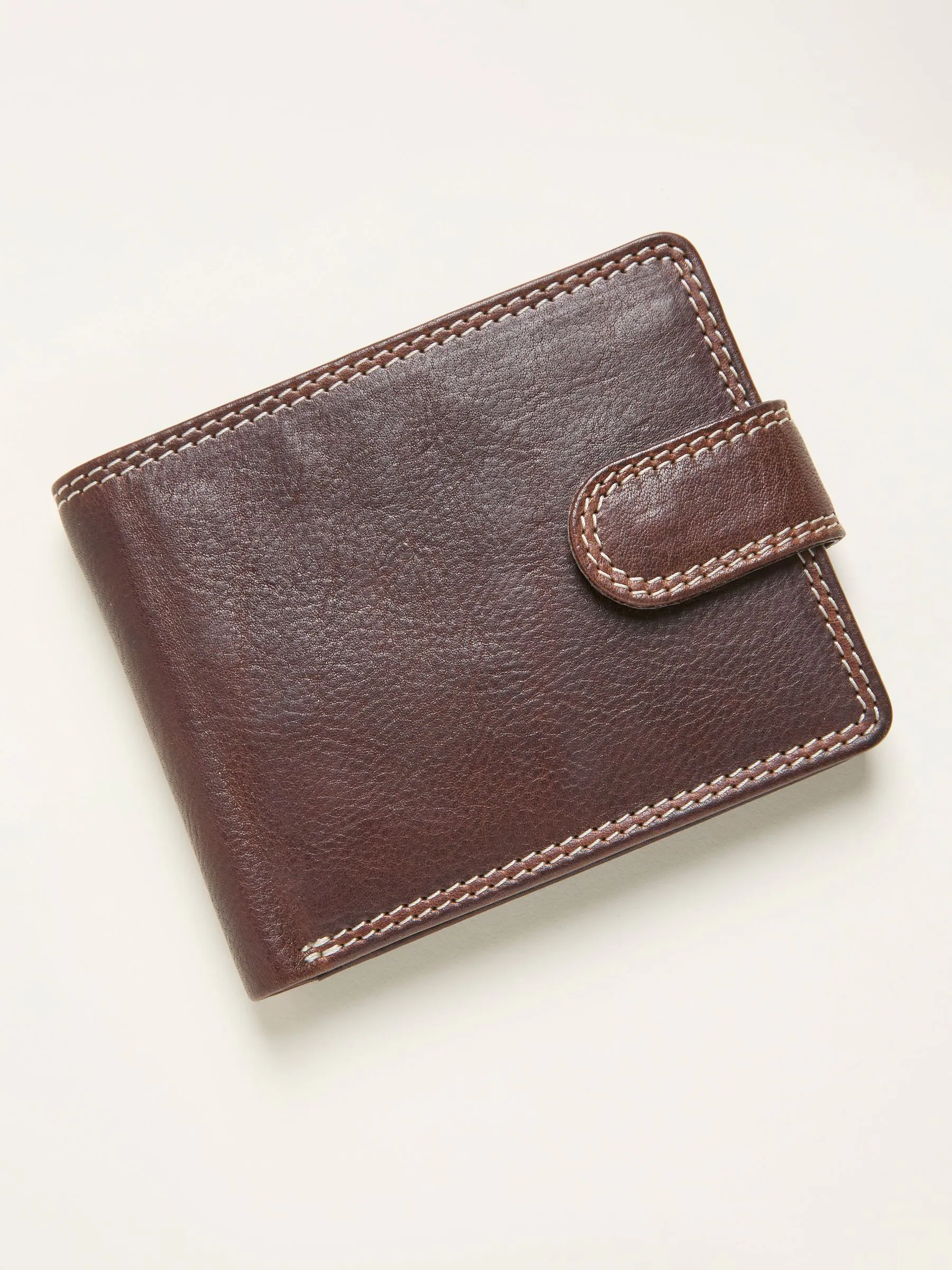 FatFace Contrast Stitch Leather Wallet