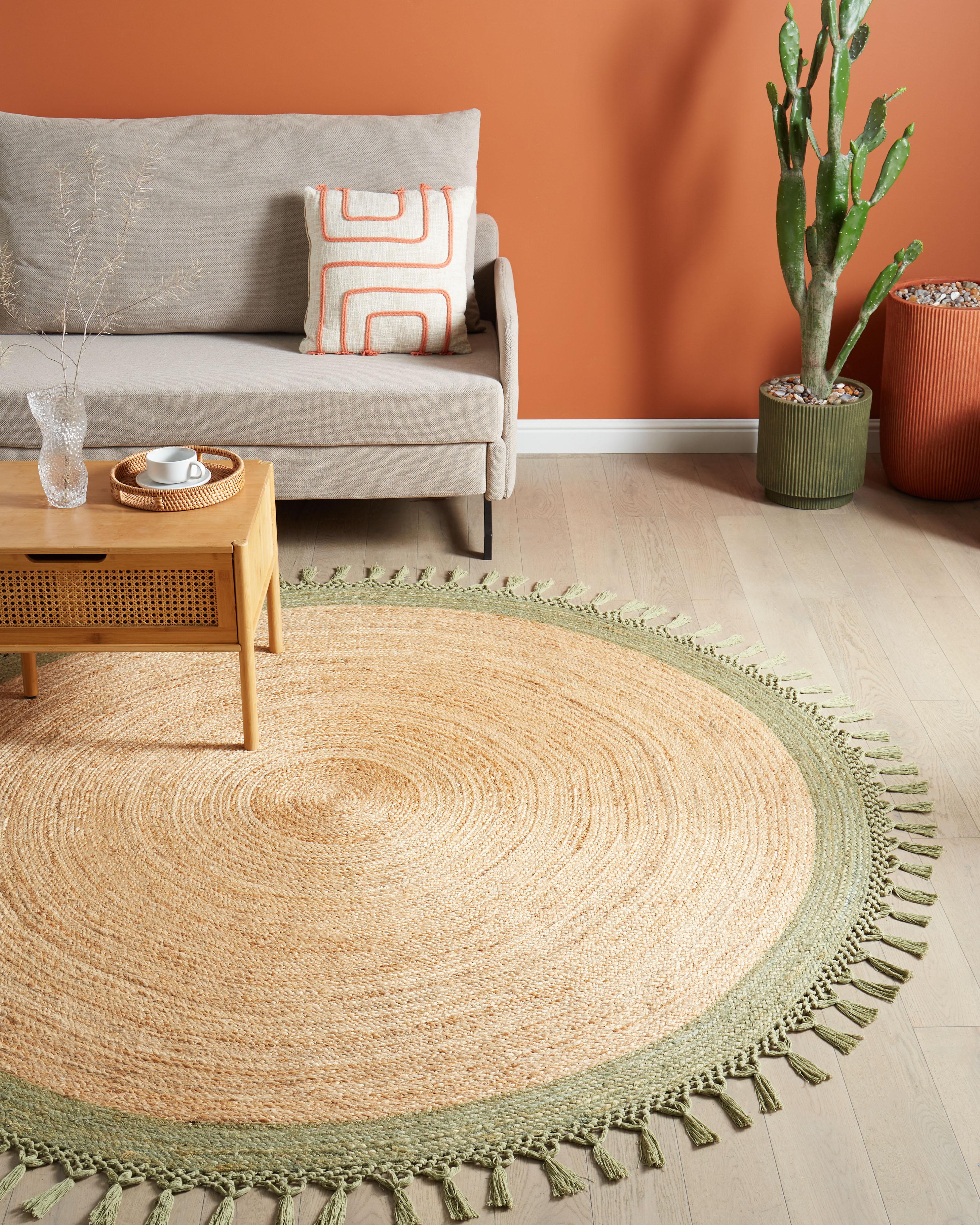 Vloerkleed MARTS Groen ø 200 cm Jute