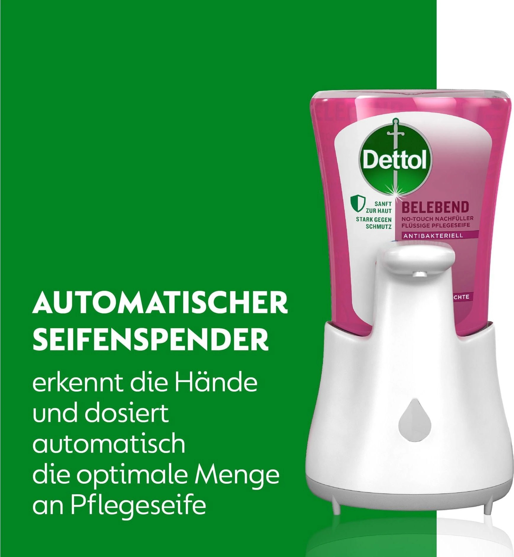 (250ml) No-Touch Starter Set Automatischer Seifen Spender inkl. Gardenberries Flüssigseife Hand Seife Batteriebetrieben (3078580) - Weiss