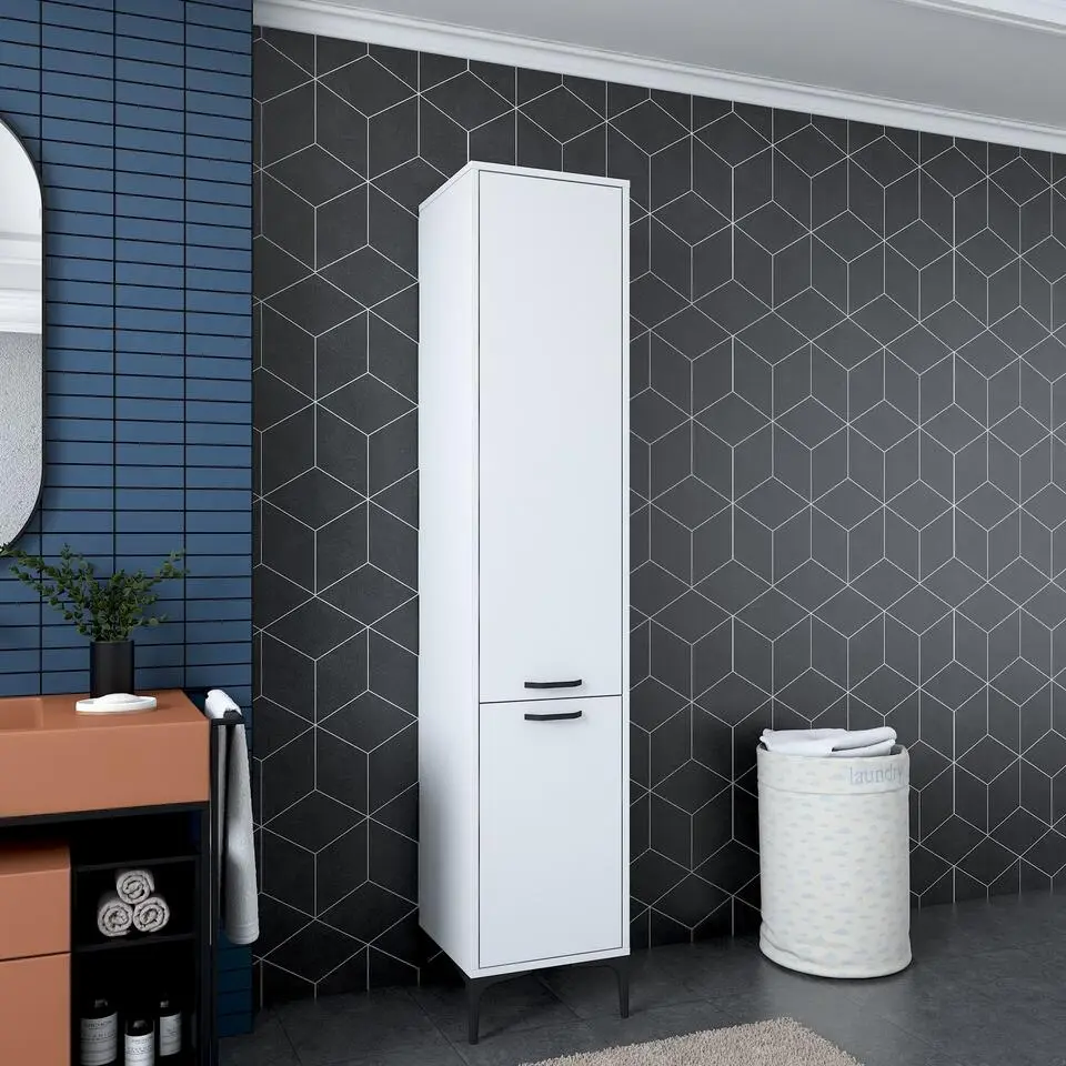 Emob Multifunctionele kast Woody Fashion - 40 x 40 x 199 cm - Wit