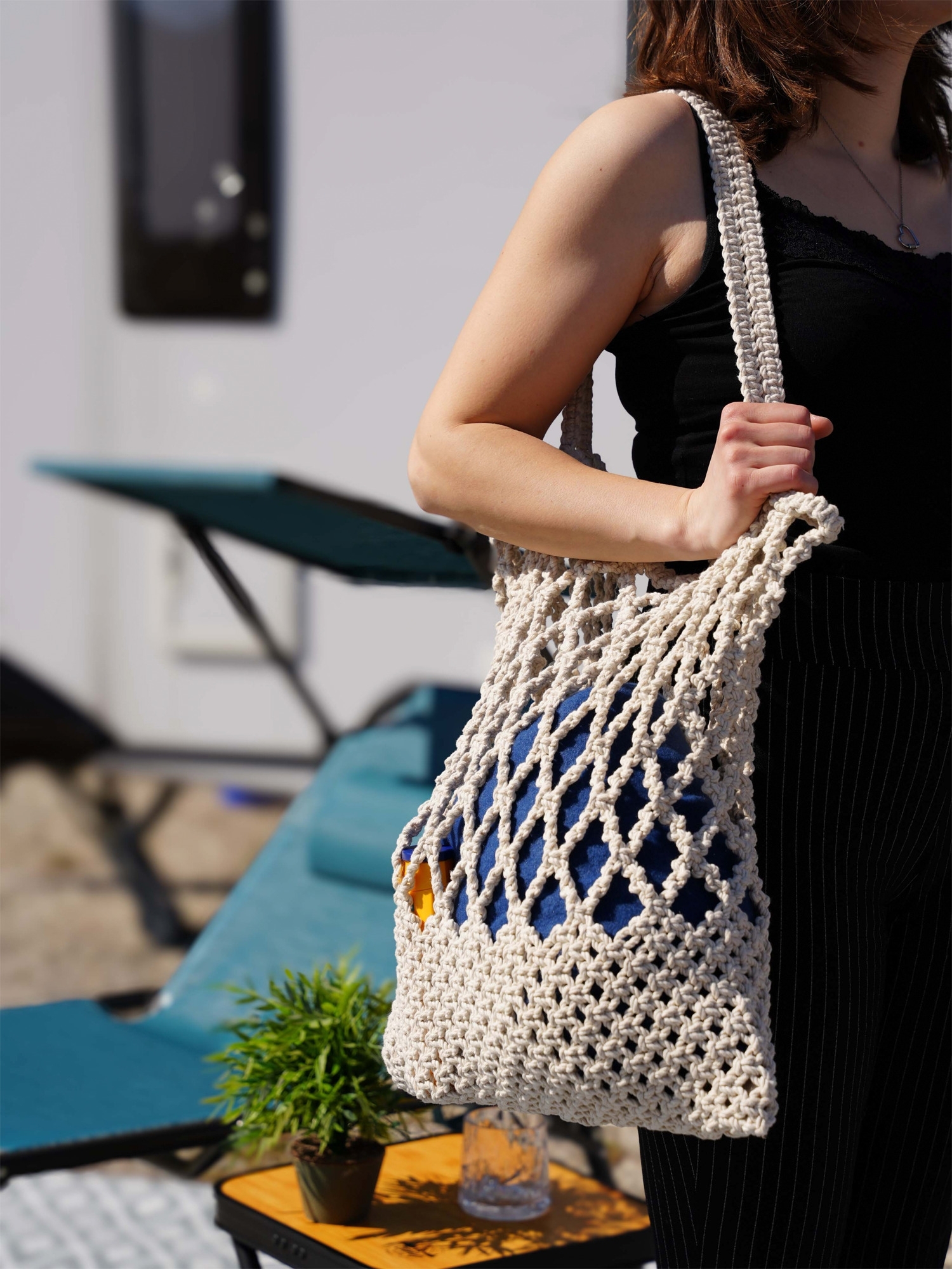 Camplife Makramee Strandtasche