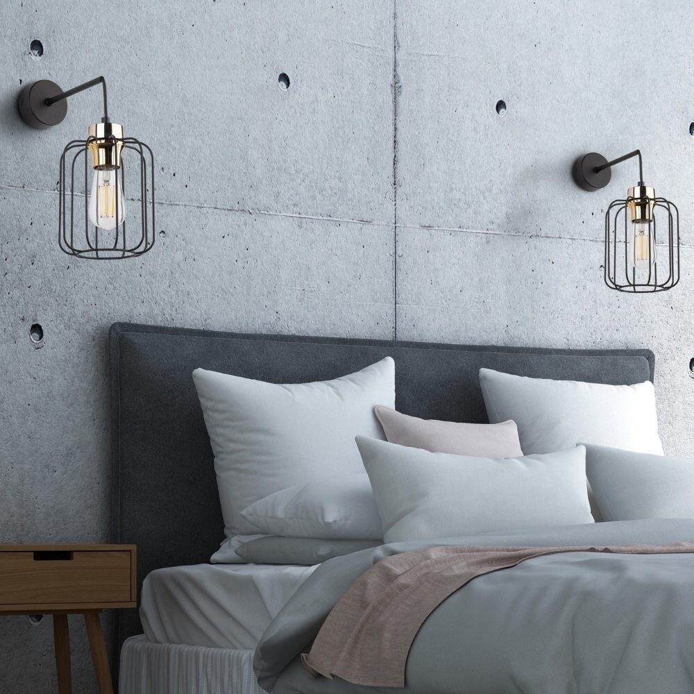 famlights | Alexa wandlamp in zwart E27