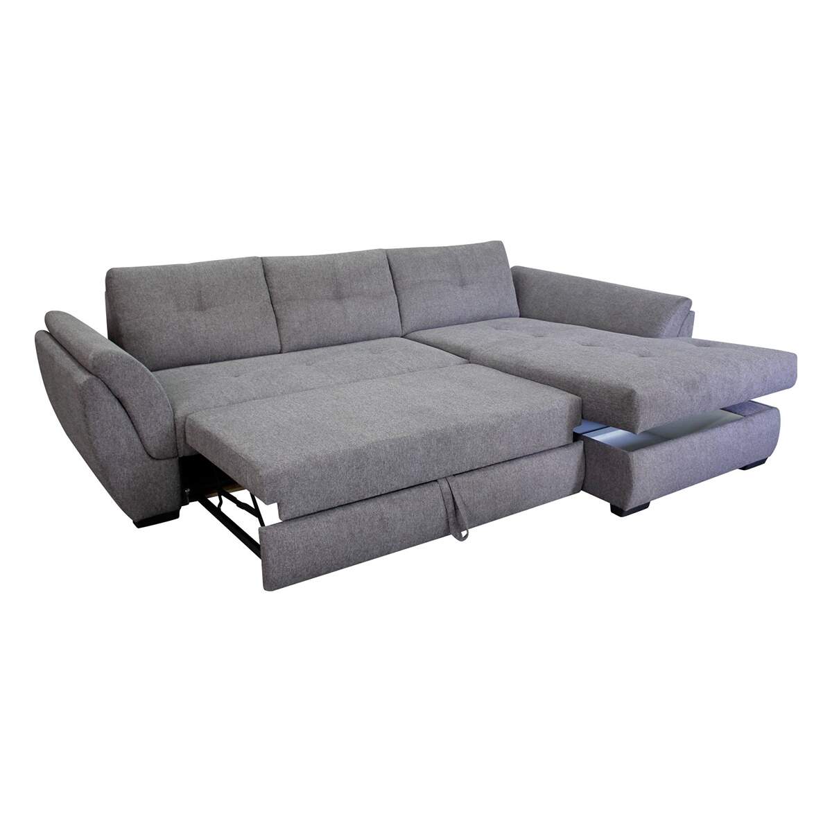 Ecksofa Berisso 121 x 215 Graubraun