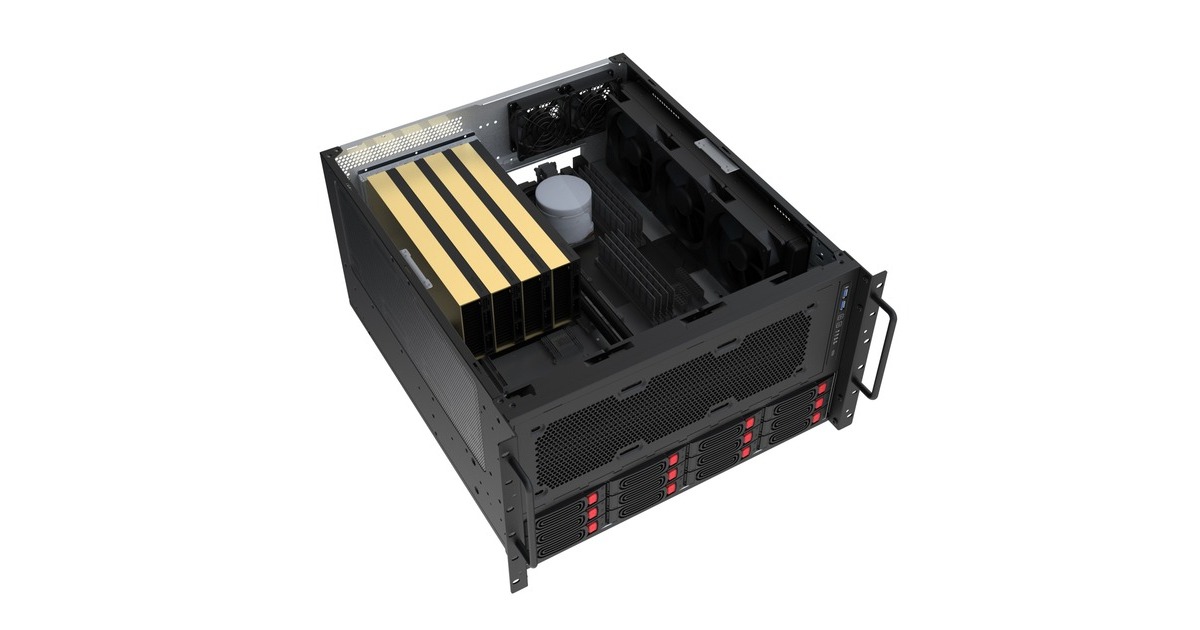 SilverStoneRM61-312, rack, serverbehuizing  (Zwart | 6U)
