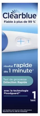 Clearblue Test de Grossesse Détection Rapide -  1 Test